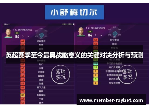 英超赛季至今最具战略意义的关键对决分析与预测 英超赛季至今最具战略意义的关键对决分析与预测